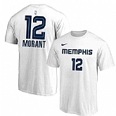 Memphis Grizzlies 12 Ja Morant White Nike T-Shirt,baseball caps,new era cap wholesale,wholesale hats